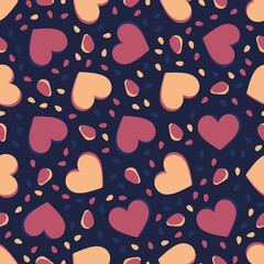 seamless pattern with hearts
