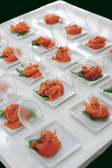 Different types of finger food for appetizer.