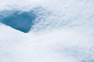 textura de nieve virgen en detalle 