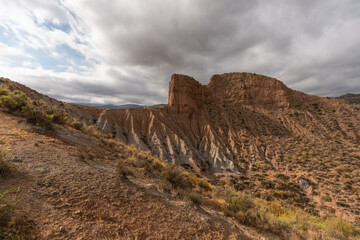Fototapeta premium mountainous and eroded landscape in southern Spain