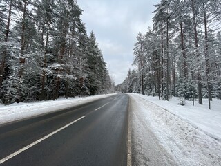 Obraz premium road in winter
