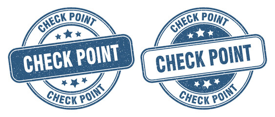 check point stamp. check point label. round grunge sign