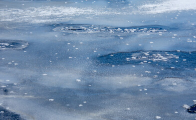 icy river in the Canadian winter