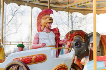 Fototapeta na wymiar Vintage carousel horse. Carousel. Vintage Carnival