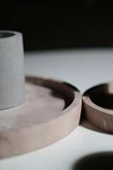 composition of candles on table