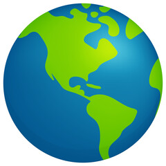 Simplified earth globe vector illustration