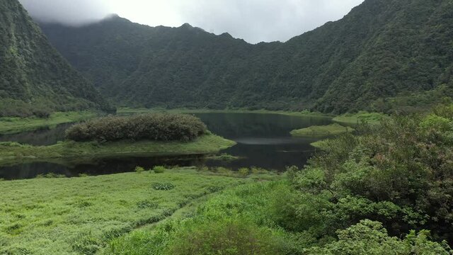 Grand Bassin remote lake in Reunion Island