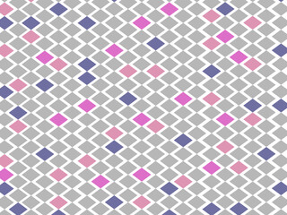 Geometric pattern texture background. Abstract rhomb design, grey and violet mosaic tile. Minimalist seamless squared vector