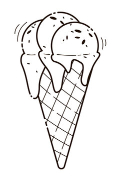 recommend clip art: Ice cream icon. On a white background