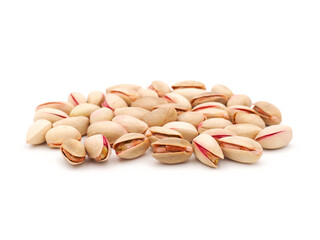 Pistachios isolated on white background