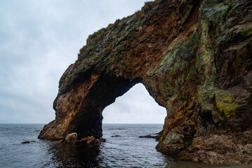 Authumn seascape and rock