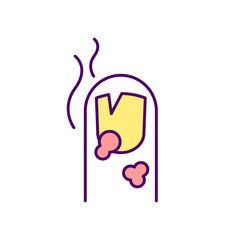 Problems with skin RGB color icon. Cutaneous signs and symptoms of coronavirus. Effects of virus infections. Covid-19 diagnosis. Disease and treatment. Isolated vector illustration