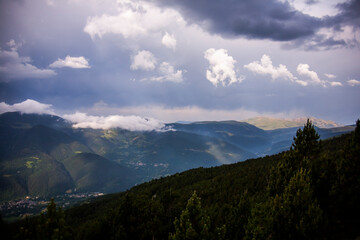 Obraz premium Summer landscape in La Cerdanya, Pyrenees, Spain