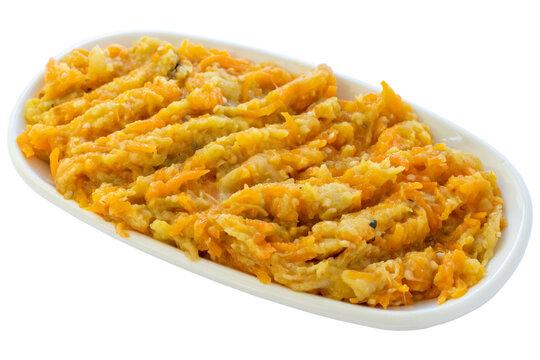 Caucasian salad appetizer (mezze) isolated on a white background. Healthy vegan food. Local name kafkas salatası