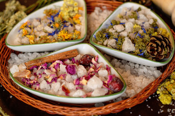 herbal bath salt, home laboratory