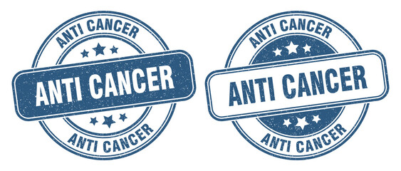 anti cancer stamp. anti cancer label. round grunge sign