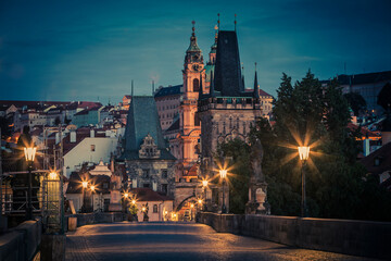 Obraz premium Historic Charles Bridge in Prague, Czech Republic