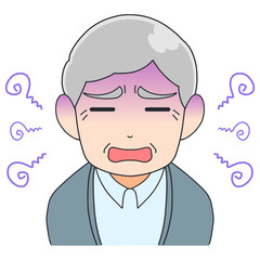 Obraz premium 体調不良 高齢男性