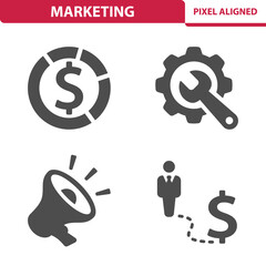 Marketing, Advertising Icons