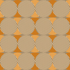 Vector illustration.Geometric ornament.Image on white and colored background.Abstraction circle seamless pattern.