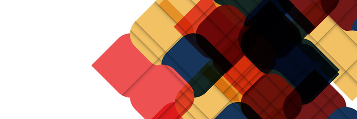 Obraz premium Abstract colorful rounded square lines vector background, stylish color background illustration 