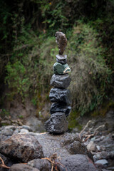 Balance of stones, natural art, yoga for the soul 