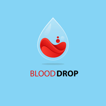 red blood drop vector for any use