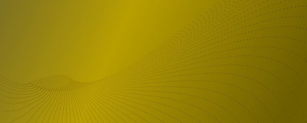 Abstract black background textured with radial glitter golden halftone pattern. Decoration element with stamped dotted ornament. Creative cover design template. Vector illustration. 