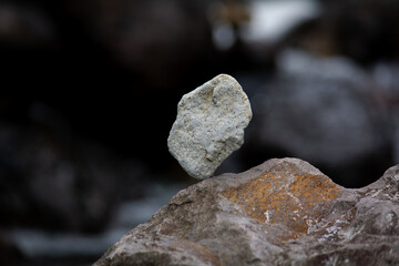 Balance of stones, natural art, yoga for the soul 