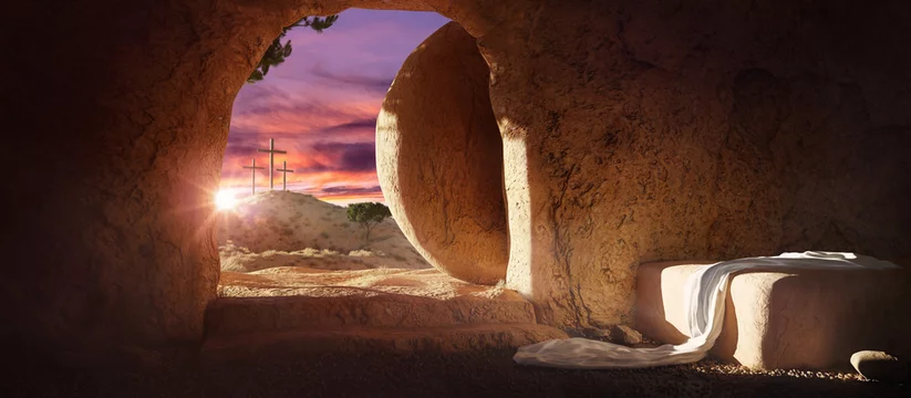 resurrection tomb background