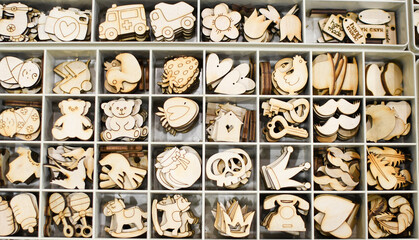 Various plywood figures are made according to templates on a milling machine, cut with a laser and...