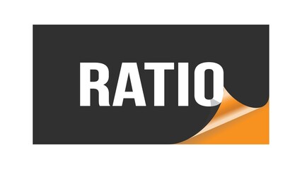 RATIO text written on black orange sticker.