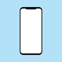 smartphone mockup on blue background