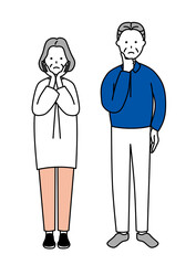 Simple, surprised, worried, senior, couple