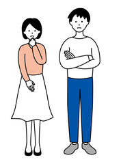 Simple, surprised, worried, young, couple