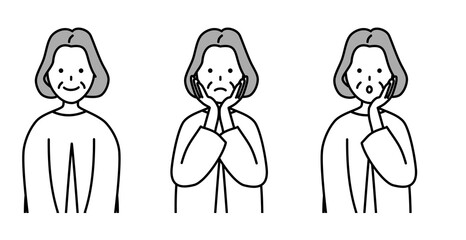 Smile, surprise, trouble, senior, woman