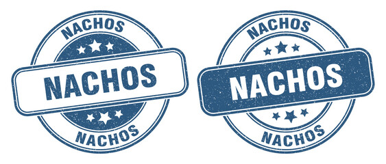 nachos stamp. nachos label. round grunge sign