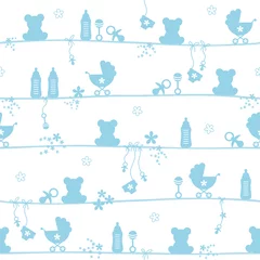 Endlosmuster Babysymbole Junge Blau © Jan Engel