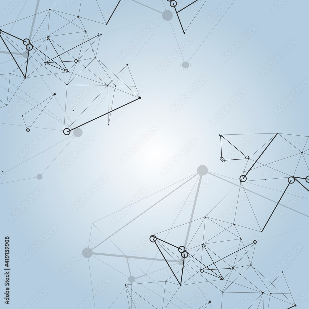 Leinwandbilder modern vector with connection modern design. minimal interior decoration concept. communication symb