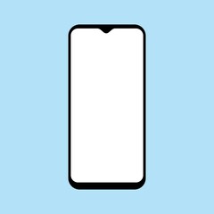 smartphone mockup on blue background