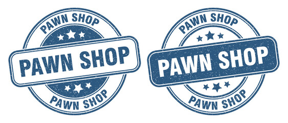pawn shop stamp. pawn shop label. round grunge sign