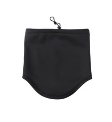 Black neck warmer for face and neck protection. Wind gaiter isolated on white background
