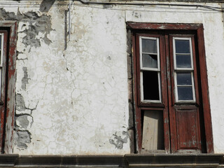 Window of abandoned house 