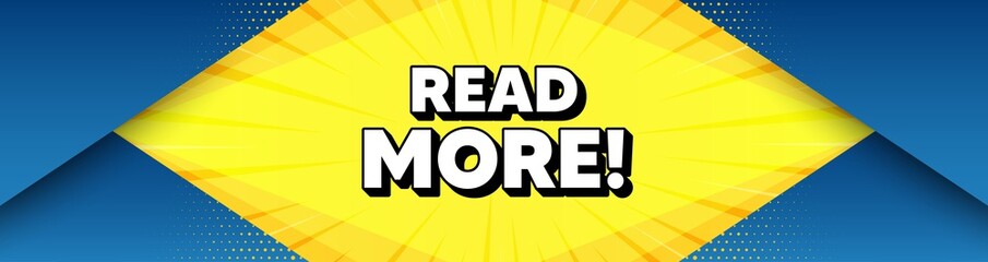 Read More symbol. Modern background with offer message. Navigation sign. Get description info. Best advertising abstract banner. Read more badge shape. Abstract yellow background. Vector