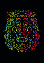 Lion abstract vector illustration