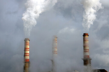 Yatagan thermal power plant and power plant chimneys