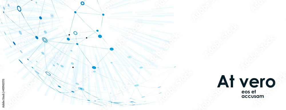 Aufkleber connect lines with dots, great design for any purposes. vector halftone illustration. background ill