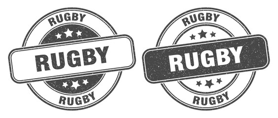 rugby stamp. rugby label. round grunge sign