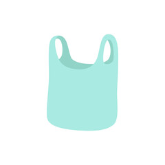Vector plastic bag insulated on white. Hand-drawn vector illustration in a modern style.
