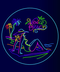Venice Beach vector illustration